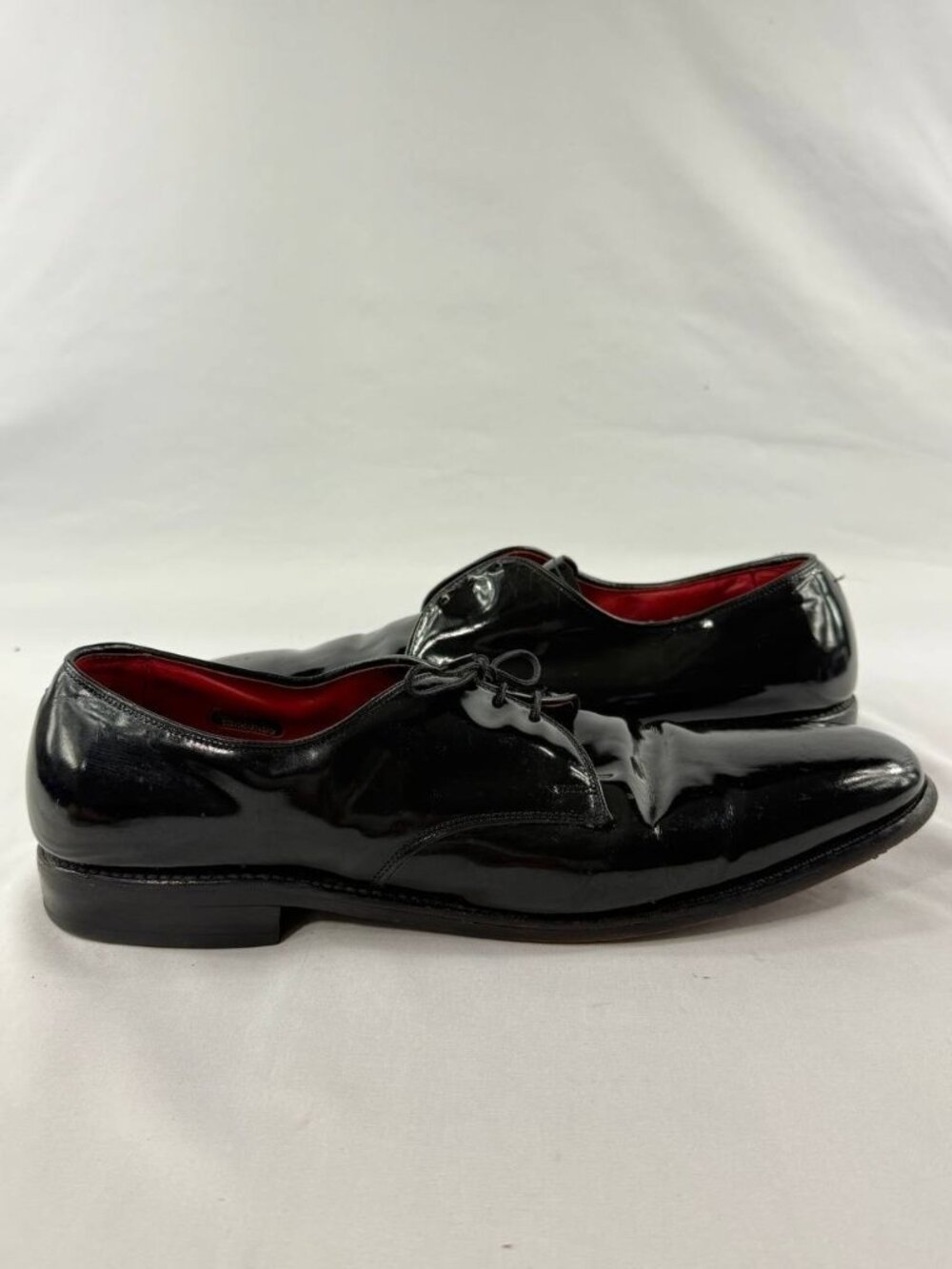 Allen Edmonds Spencer Patent Leather Derby Shoes Black 11 A Narrow USA Tuxedo